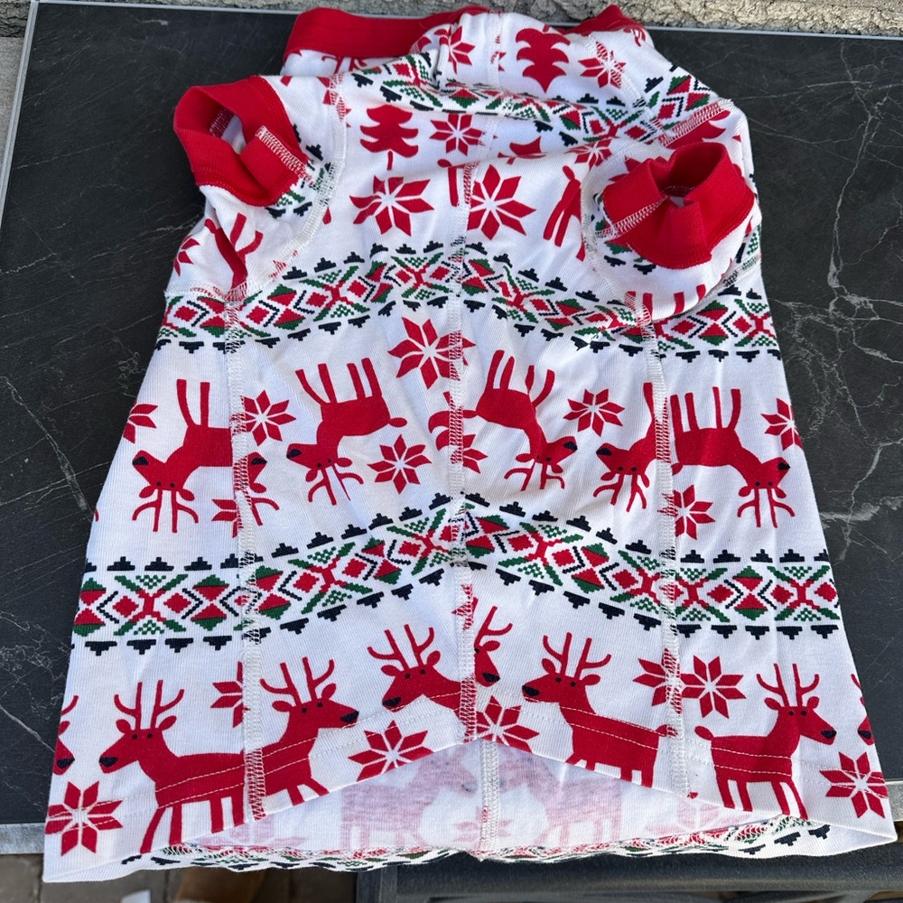 Hanna Andersson Red and White Dog Sweater size L